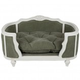 Luxury dog sofa Arthur stonewashed army green