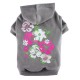 Flower grey hoodie