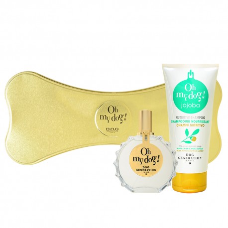 PATTES A STRASS - Coffret Oh My Dog ! parfum + shampooing à l'huile de Jojoba