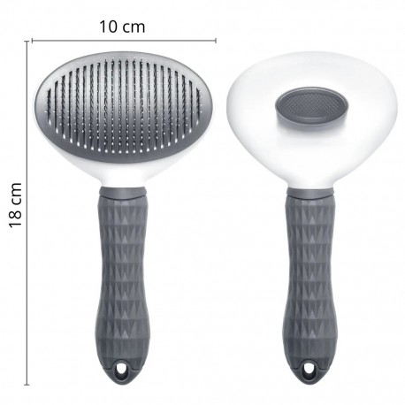 Brosse carde souple autonettoyante grise