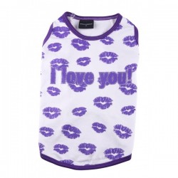 T-shirt « I Love You ! » pour chien