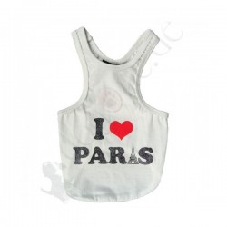 T-shirt « I Love Paris » pour chien