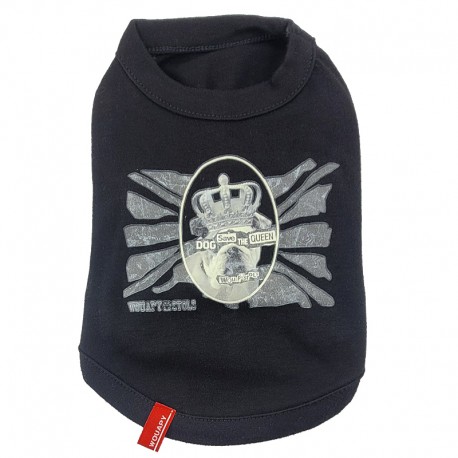 T-shirt pour chien « God Save the Queen » – PATTES A STRASS