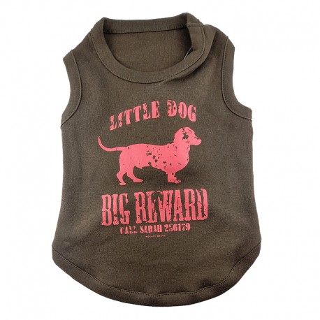 PATTES A STRASS - T-shirt Imprimé "Big Reward" pour chien
