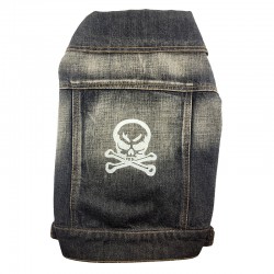 Blouson en jean noir pirate pour chien