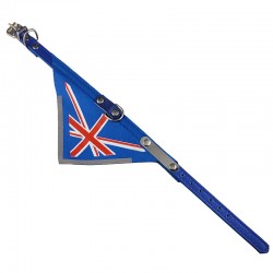 Collier bandana pour chien "Union Jack" avec plaque gravée personnalisable