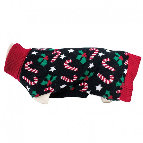 Pull Sucre d'orge de Noël pour chien et chat