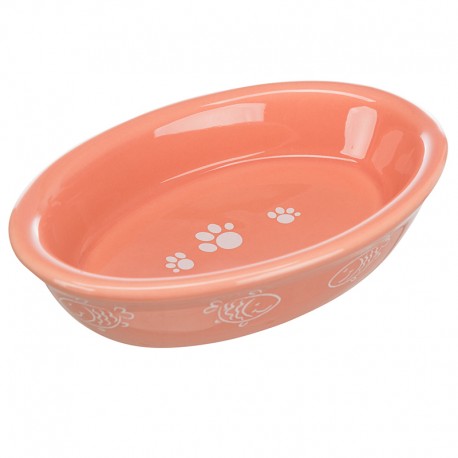 Gamelle en céramique ovale pour chat