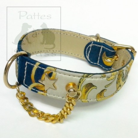 Collier Diana en cuir artisanal pour chien - Luxe Paris
