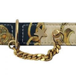 Collier Diana en cuir artisanal pour chien - Luxe Paris