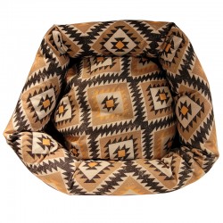 Corbeille Gringo style ethnique et simili cuir pour chien et chat