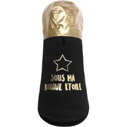 Sweat à capuche noir et or Ma Bonne Étoile