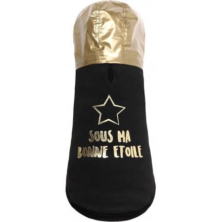 Sweat à capuche noir et or Ma Bonne Étoile