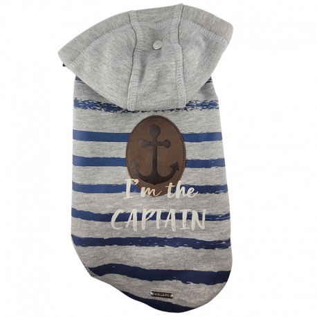 Sweat à capuche marin I'm the Captain
